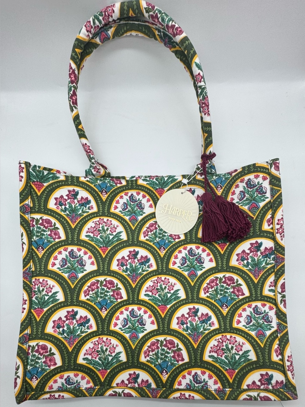 NWT Little Unicorn Harper Tote Bag featuring Block Floral Print